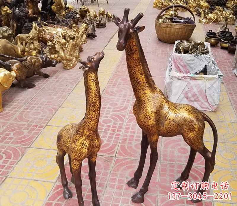 廊坊铜雕长颈鹿