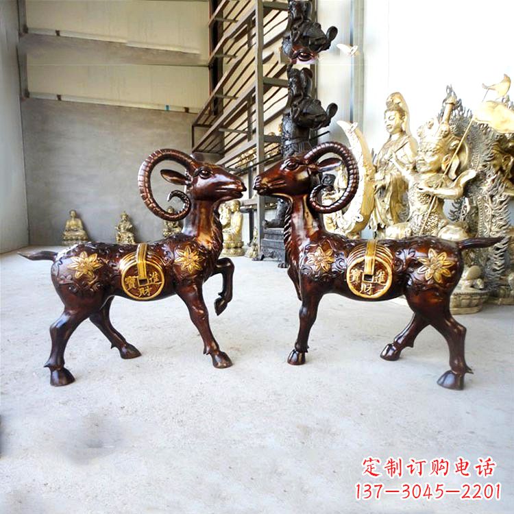 廊坊铜雕招财山羊
