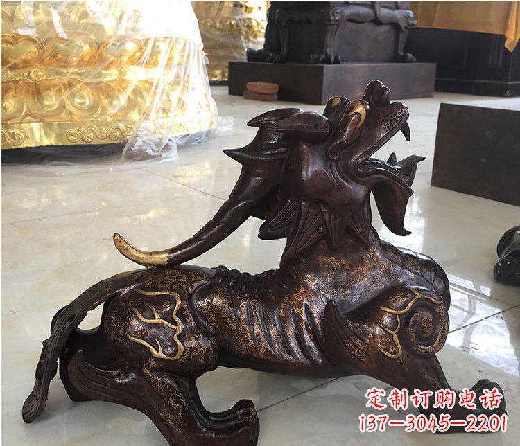 廊坊铜雕招财辟邪貔貅雕塑摆件