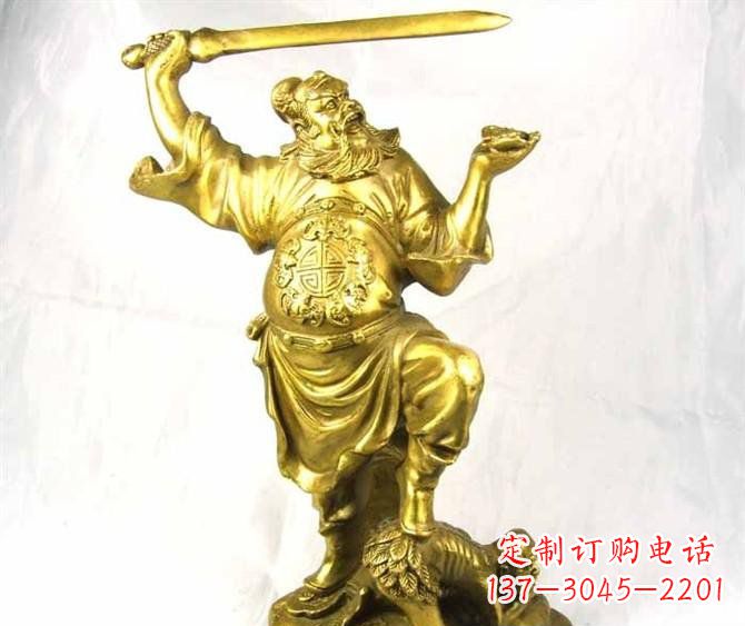 廊坊铜雕赵公明古代人物雕塑