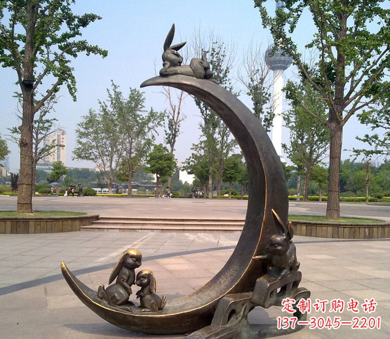 廊坊兔子铜雕