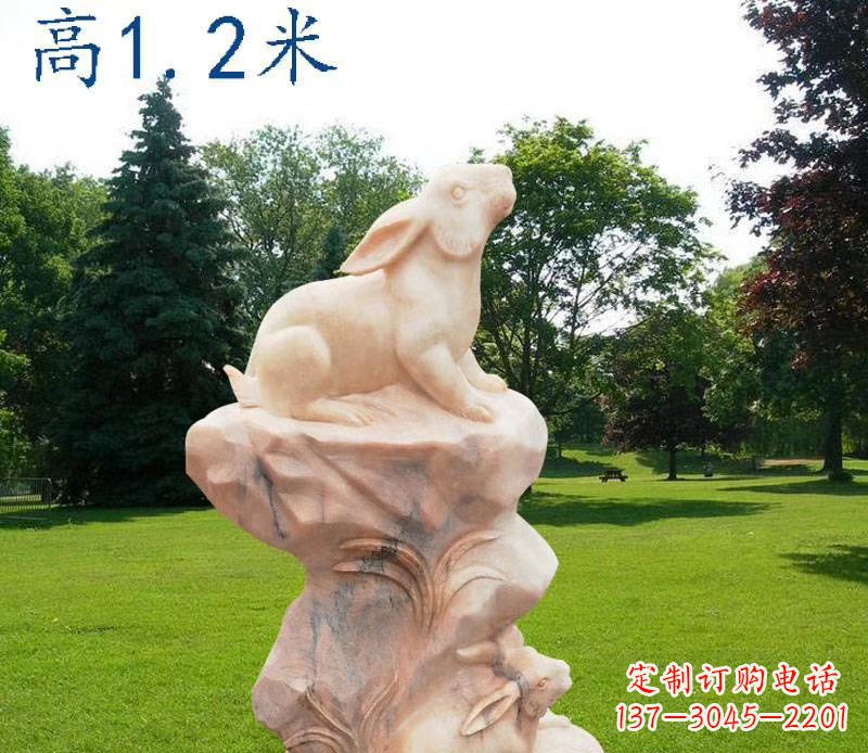 廊坊晚霞红12生肖动物石雕