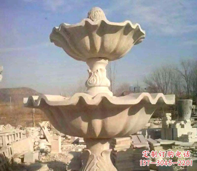 廊坊晚霞红大型喷泉石雕