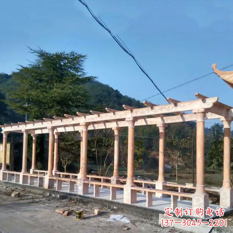 廊坊晚霞红花架长廊