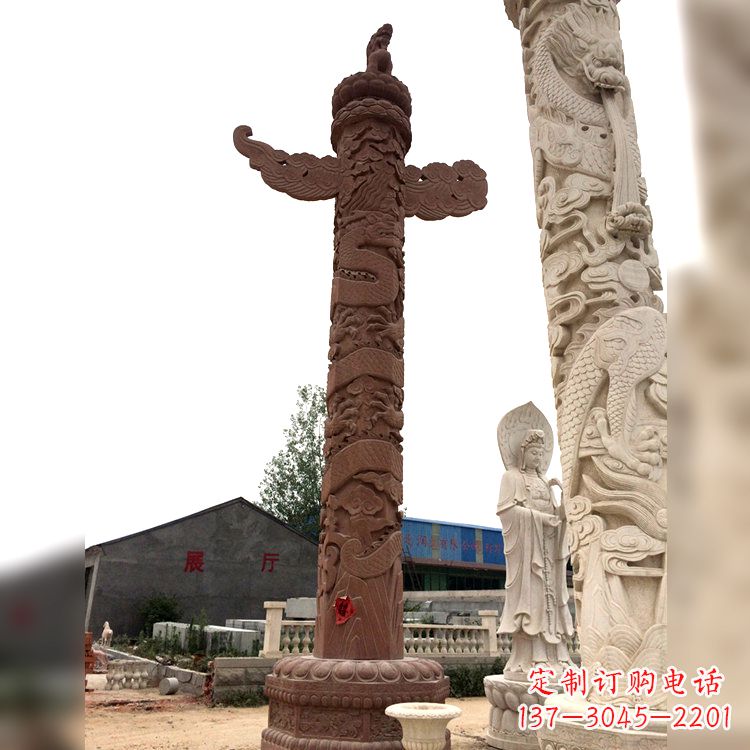 廊坊晚霞红华表石柱