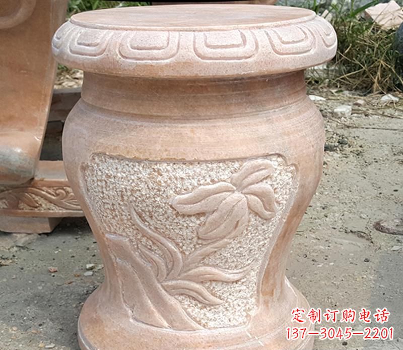 廊坊晚霞红景观蝴蝶石凳