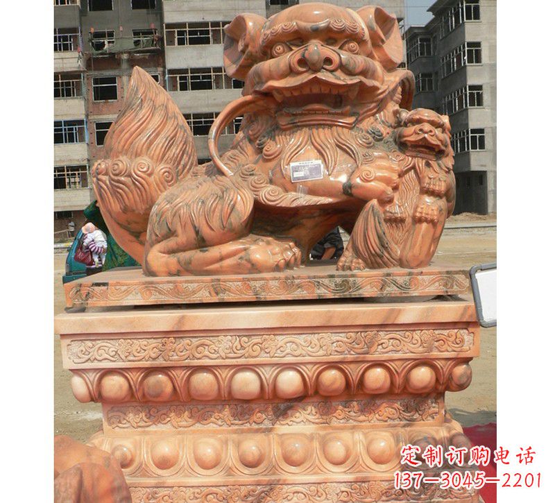 廊坊晚霞红南方石狮子