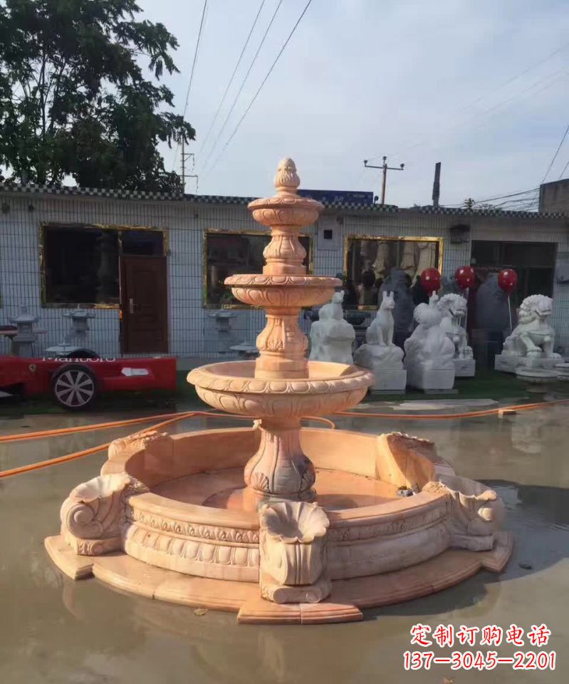 廊坊晚霞红欧式流水喷泉