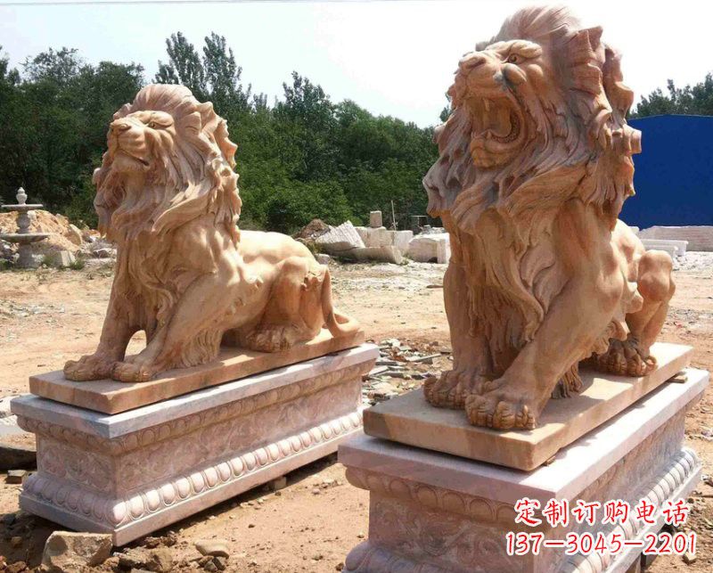 廊坊晚霞红欧式狮子雕塑222