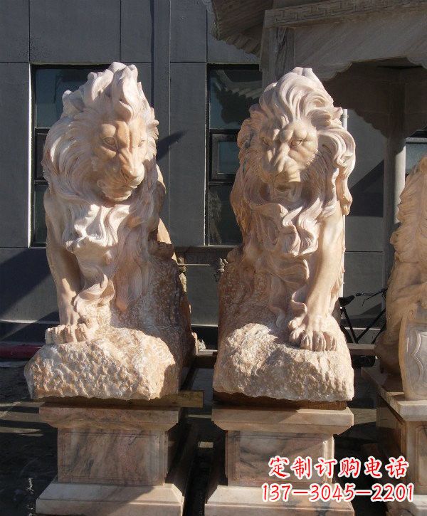 廊坊晚霞红欧式狮子石雕