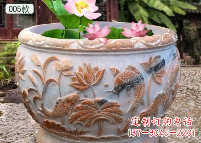 廊坊晚霞红水缸鱼缸雕塑