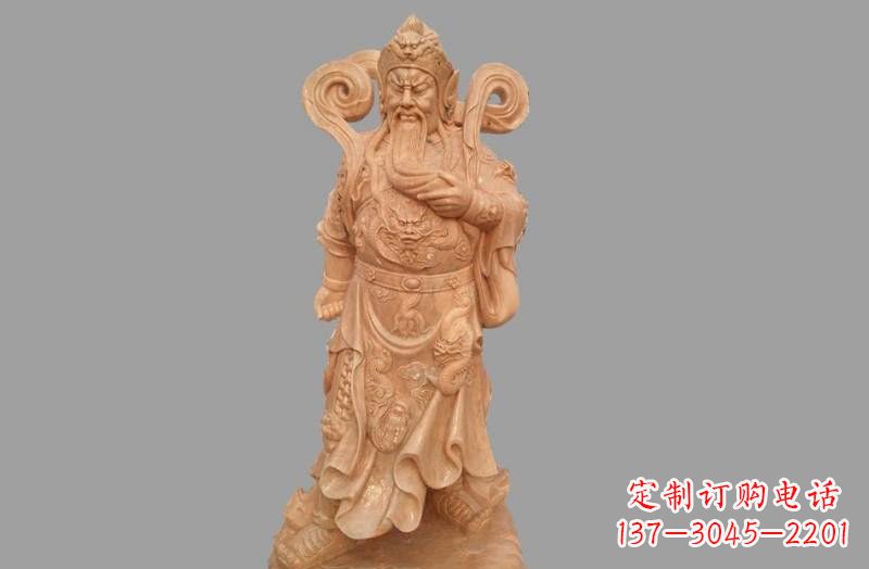 廊坊晚霞红武财神关公雕像