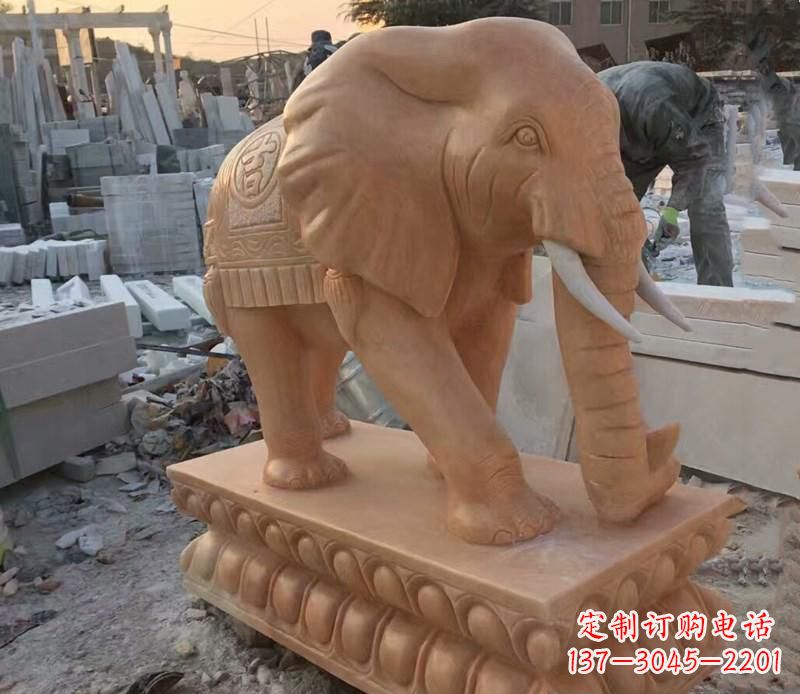廊坊晚霞红元宝招财大象