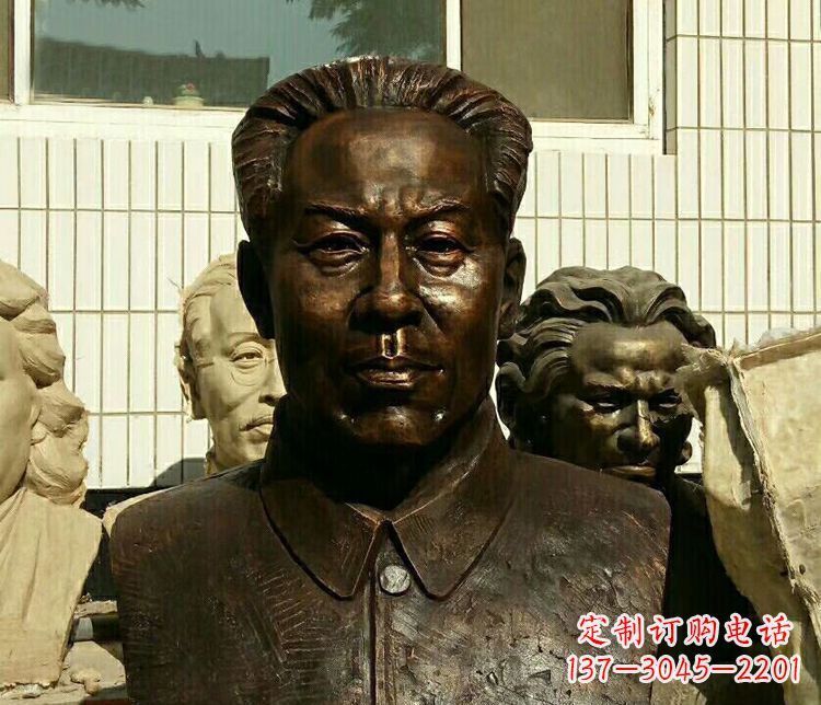 廊坊伟人刘少奇胸像铜雕