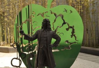 廊坊牛顿公园铜雕，艺术品升华人物形象