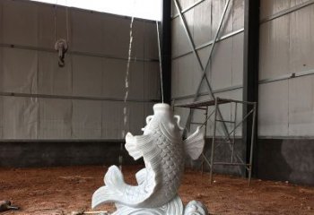 廊坊汉白玉石鲤鱼雕塑，让你的梦想成真！
