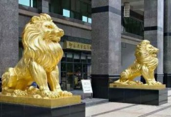 廊坊鎏金西洋狮子铜雕——象征力量与尊贵