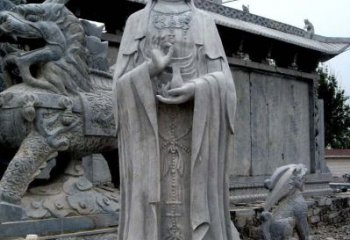 廊坊青石仿古观音雕像|传承古代神话传统