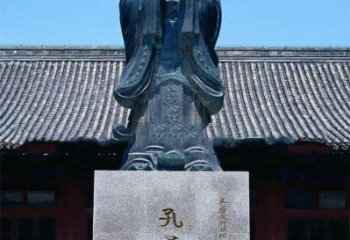 廊坊传承古代文化——青铜孔子雕塑