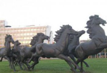 廊坊群马公园动物铜雕，让艺术描绘你的故事