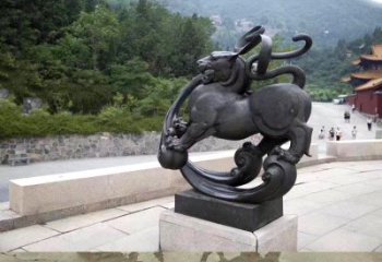 廊坊神兽白虎铜雕塑，雕刻出传统中国文化之精髓
