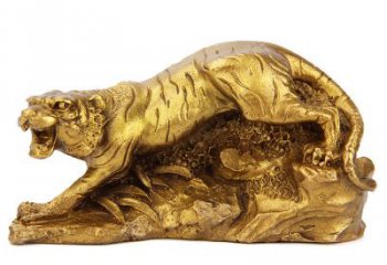 廊坊中领雕塑生肖铜虎鎏金摆件，是一款以生肖虎…