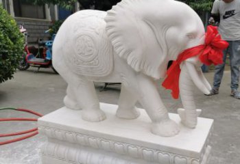 廊坊中领雕塑的石雕大象招财摆件