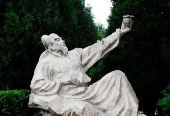 廊坊百花齐放的李白雕塑