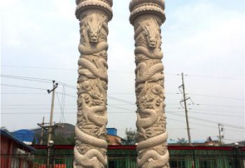 廊坊石雕华表盘龙柱，雕塑工艺的精美展示