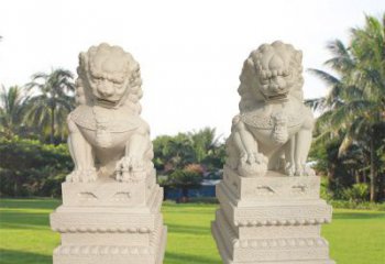 廊坊狮子雕塑增添华贵气息
