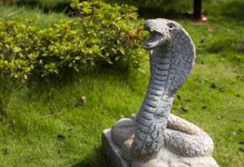廊坊石雕眼镜蛇公园动物雕塑