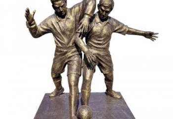 廊坊踢足球人物铜雕