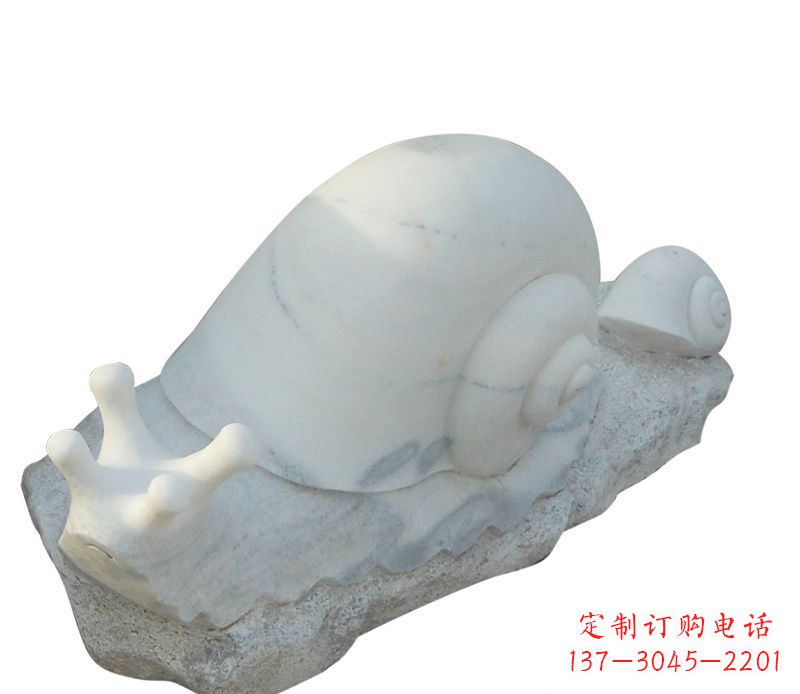 廊坊蜗牛石雕公园动物摆件
