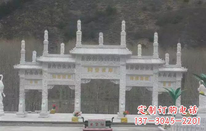 廊坊五门牌坊石雕 (2)