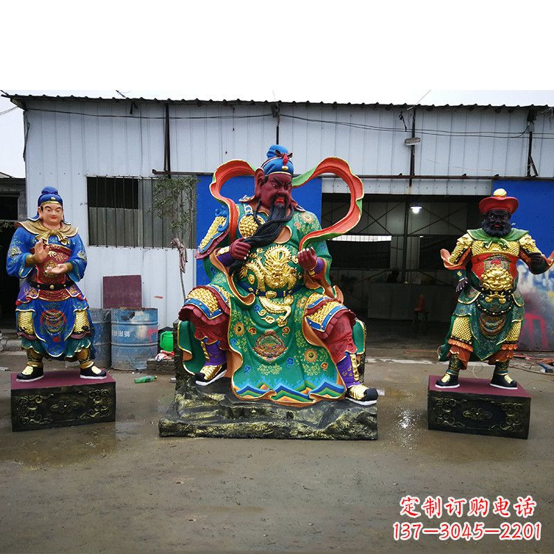 廊坊武财神关公彩绘雕塑