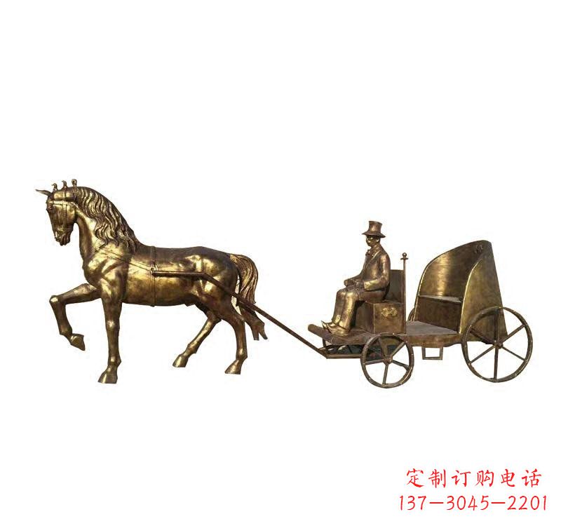 廊坊西方马车铜雕
