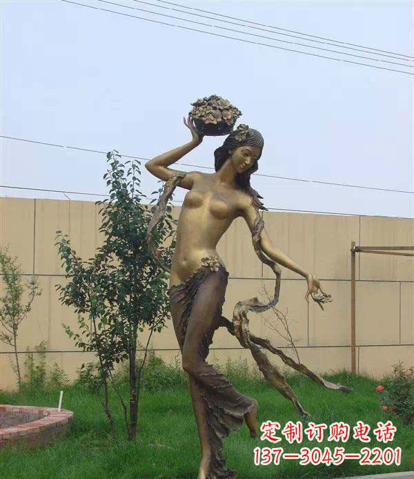 廊坊西方美女公园人物铜雕