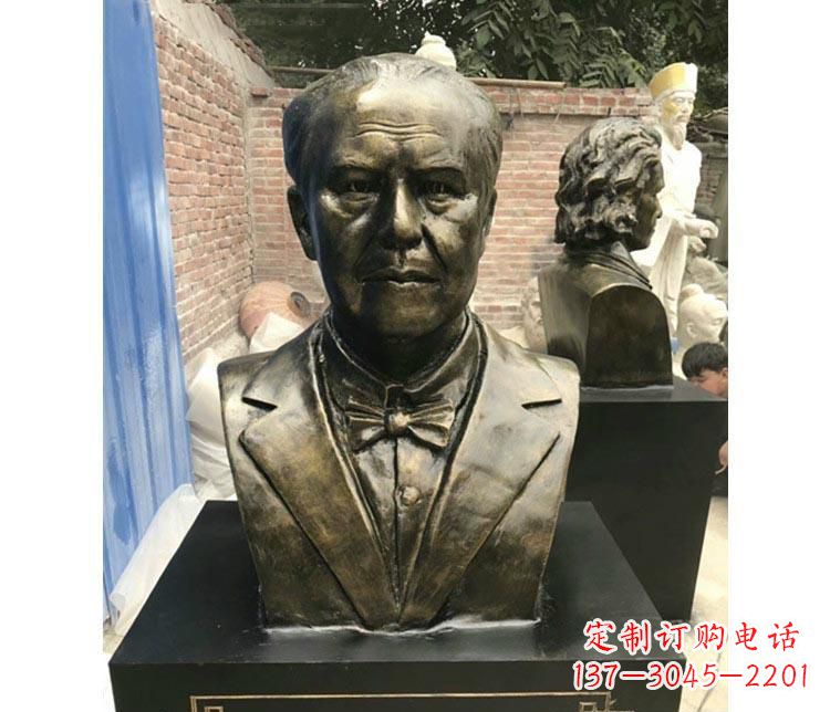 廊坊西方名人爱迪生胸像铜雕