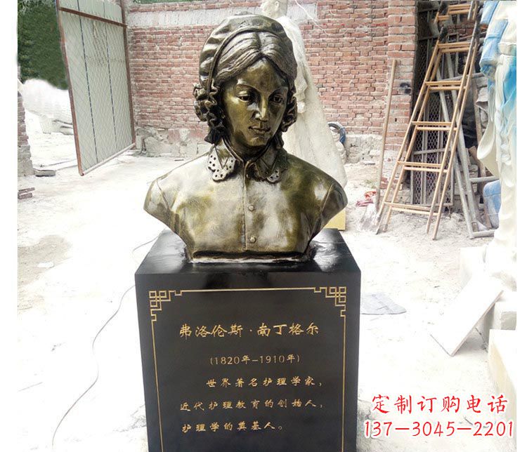 廊坊西方名人南丁格尔胸像铜雕