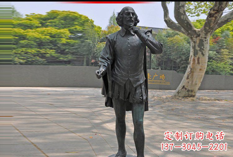 廊坊西方名人莎士比亚铜雕
