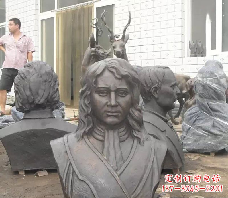 廊坊西方名人胸雕铜雕