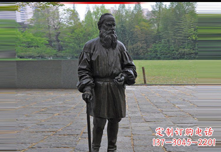 廊坊西方名人托尔斯泰铜雕
