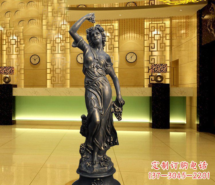 廊坊西方女人别墅景观铜雕塑 (2)
