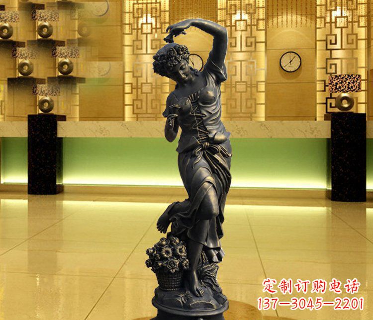 廊坊西方女人别墅景观铜雕