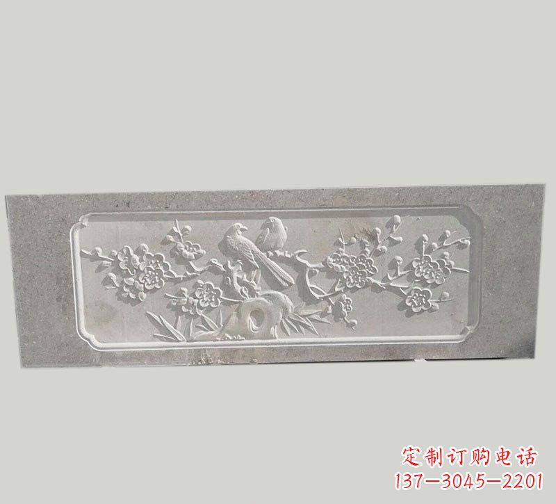 廊坊喜鹊登梅浮雕石栏板