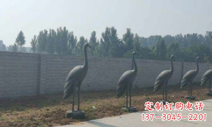 廊坊仙鹤抽象铜雕 (2)