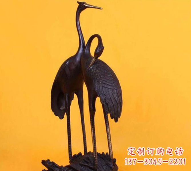 廊坊仙鹤雕塑铜