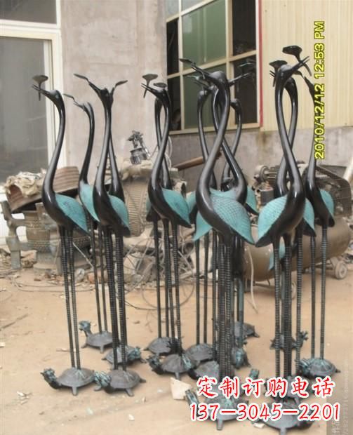 廊坊仙鹤动物铜雕