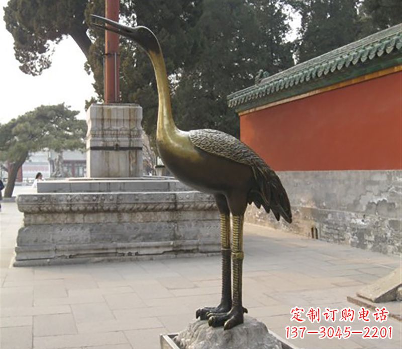廊坊仙鹤动物铜雕 (2)
