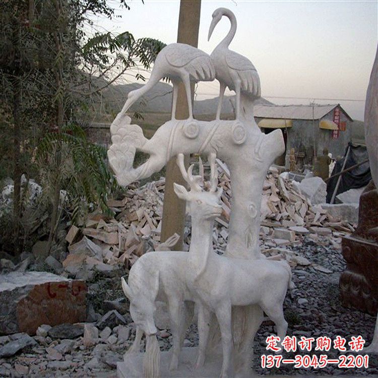 廊坊仙鹤石雕景观摆件